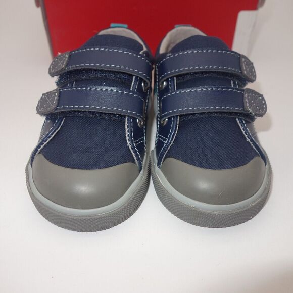 NEW See Kai Run Russell Shoes Navy Blue Teal Baby Toddler Children's 4 - Picture 3 of 8